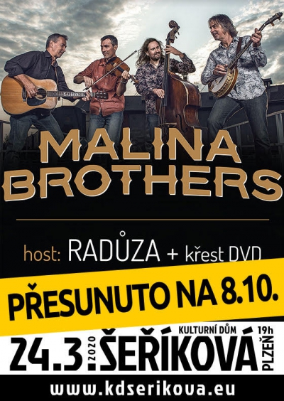 24. 03. 2020 / Malina Brothers + host: Radůza - Přesunuto na 08.10. 2020