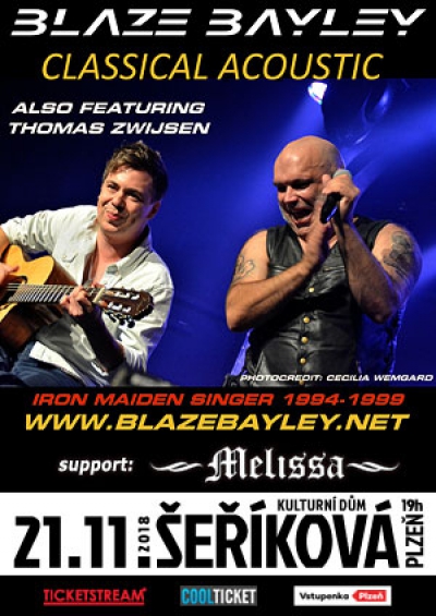 21. 11. 2018 / Blaze Bayley (UK) &amp; Thomas Zwijsen - akusticky, host: Melissa